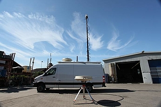 Van Van with monitoring installation