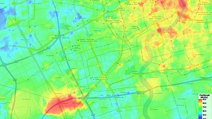 SpectrumMap for RF Measurement Insights Heatmap visualizes RF measurement data for spectrum usage, coverage insights and monitoring analysis.